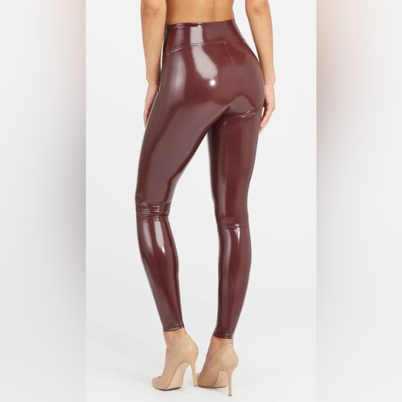 NEW SPANX - TALL length SPANXshape™ Faux Leather Patent Leggings - Picture 5 of 10